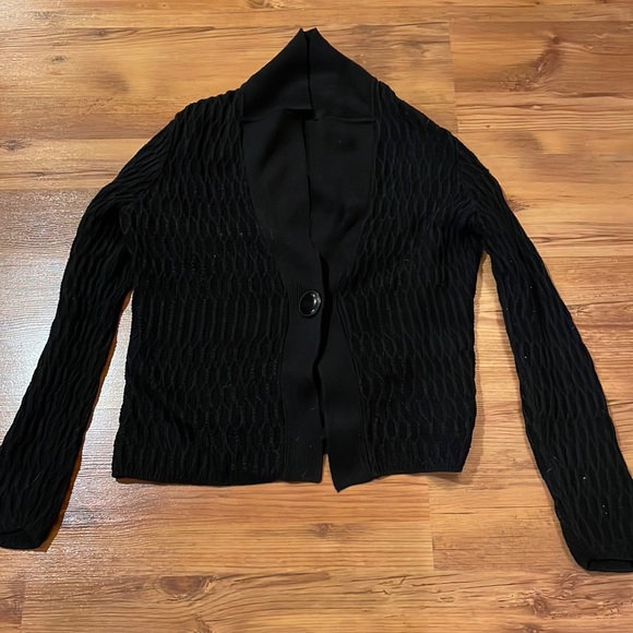 Women’s Black Cotton Cardigan Small - Picture 1 of 3